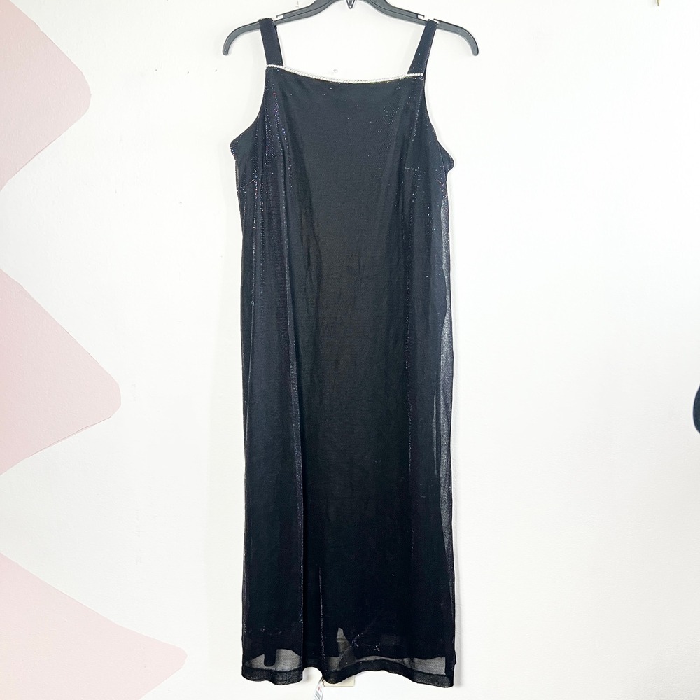 ONYX Nite Wendye Chaitin Y2K Dress 18 Rainbow Shimmer Long 90s Prom Gown Evening